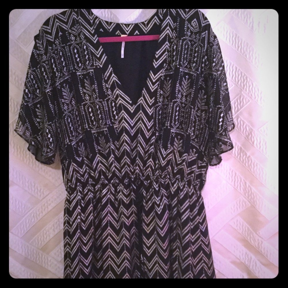 Black & Silver Free People dress